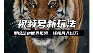 利用动物世界解说视频，赚分成计划收益，轻松月入过W，操作简单【揭秘】-升阶有道