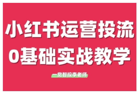 小红书运营投流，小红书广告投放从0到1的实战课，学完即可开始投放-升阶有道