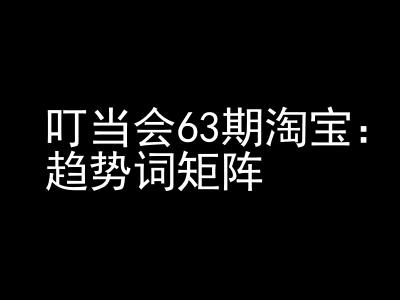 《淘宝天猫打爆班》原创高阶技术第63期，趋势词矩阵技术和玩法-升阶有道