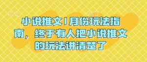 小说推文1月份玩法指南,终于有人把小说推文的玩法讲清楚了!-升阶有道