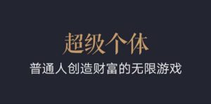 超级个体:2024-2025翻盘指南,普通人创造财富的无限游戏-升阶有道