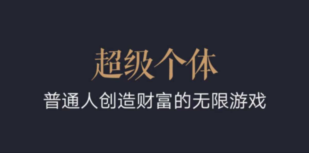 超级个体：2024-2025翻盘指南，普通人创造财富的无限游戏-升阶有道