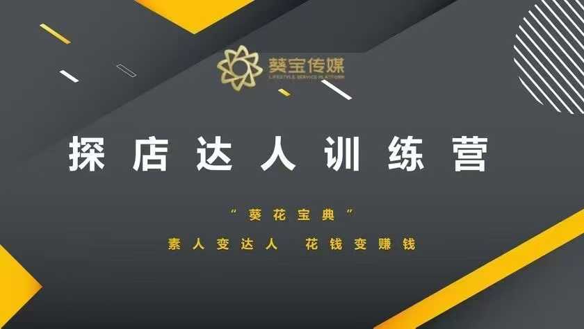 探店达人训练营，素人变达人，花钱变赚钱-升阶有道