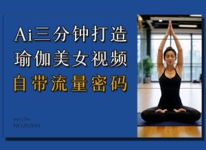 Ai3分钟打造瑜伽美女视频，自带流量密码-升阶有道