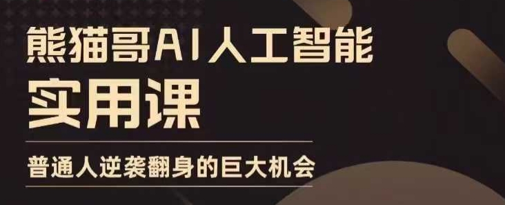 AI人工智能实用课，实在实用实战，普通人逆袭翻身的巨大机会-升阶有道
