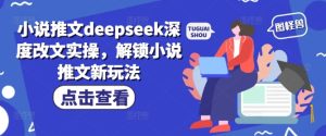 小说推文deepseek深度改文实操,解锁小说推文新玩法-升阶有道