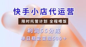 快手小店代运营3.0,模式新升级,收益55分,稳定单日5张【揭秘】-升阶有道