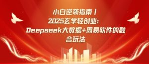 小白逆袭指南,2025玄学轻创业:Deepseek大数据+周易算法的融合玩法-升阶有道