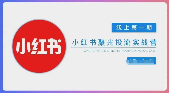 小红书聚光陪跑第一期，教你从0到1玩转小红书聚光投流，搭建小红书付费投流团队，更快的见到效果-升阶有道