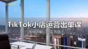 TikTok小店运营出单课,从开店选品、运营出单、发货回款,进行全流程讲解-升阶有道