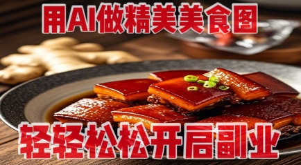 用AI做精美美食图，无需专业设备拍摄，轻轻松松开启副业-升阶有道