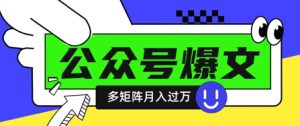使用DeepSeek十分钟写100篇公众号爆文，多账号矩阵操作轻松月入过W-升阶有道