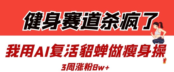 健身赛道杀疯了？我用AI复活貂蝉做瘦身操，3周涨粉8W-升阶有道