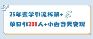 25年国学引流拆解+单日引200人+小白当天就能变现-升阶有道