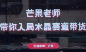 芒果老师·带你入局水晶赛道带货,助你开启水晶直播带货事业-升阶有道