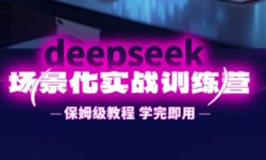 DeepSeek场景化实战训练营,保姆级教程,学完即用,手把手教你用DeepSeek提升效率-升阶有道