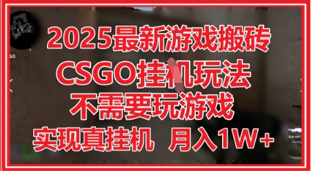 2025最新游戏搬砖，CSGO挂G，不需要玩游戏，实现真挂G，月入1W+【揭秘】-升阶有道