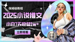 2025小说推文最新玩法,推文保姆级教程,小白7天收益1w+-升阶有道