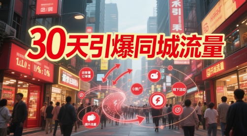 30天引爆同城流量：团购篇 认知篇 流量篇 来客篇 达人篇 老板人设IP篇 投流篇-升阶有道
