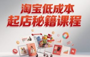 淘宝低成本起店系统课,助你快速起店,实现弯道超车-升阶有道