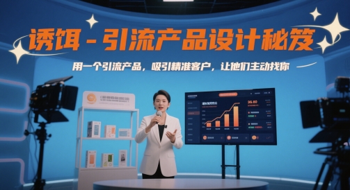 诱饵-引流产品设计秘笈，用一个引流产品，吸引精准客户，让他们主动找你-升阶有道
