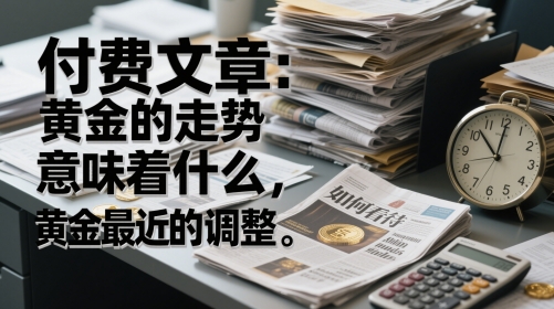 付费文章：黄金的走势意味着什么，如何看待黄金最近的调整-升阶有道