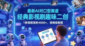 最新AI对口型赛道，经典影视剧趣味二创，1条视频涨粉4000+，保姆级教程-升阶有道
