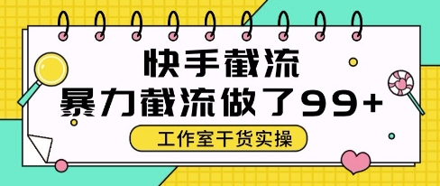 快手暴力截流玩法，全自动无需人工，每日单号50+精准客资【揭秘】-升阶有道
