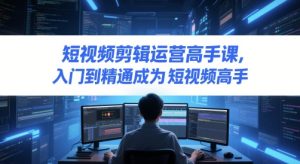 短视频剪辑运营高手课,入门到精通成为短视频高手-升阶有道