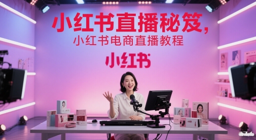 小红书直播秘笈，小红书电商直播教程-升阶有道