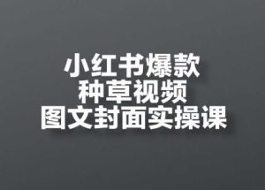 小红书爆款种草视频图文封面实操课,开店、选品、引流、变现全流程-升阶有道