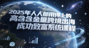 2025年人人都用得上的高含金量跨境出海成功致富系统课程-升阶有道