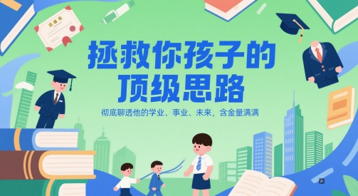 付费文章：拯救你孩子的顶级思路，彻底聊透他的学业、事业、未来，含金量满满-升阶有道