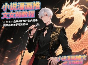 小说漫画推文女频教程,让所有小白从0成为行业内高手,简单暴力兼职轻松挣米-升阶有道