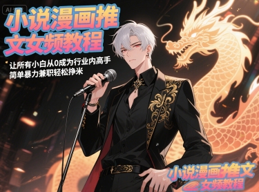 小说漫画推文女频教程，让所有小白从0成为行业内高手，简单暴力兼职轻松挣米-升阶有道
