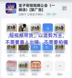 宝子哥头部团队短视频带货,以混剪为主,不需要真人出镜,不需要拍摄【更新】-升阶有道