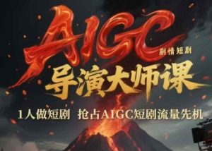 AIGC剧情短剧导演大师课，1人做短剧，抢占AIGC短剧流量先机-升阶有道