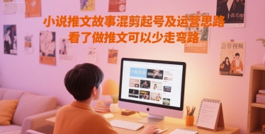 小说推文故事混剪起号及运营思路，看了做推文可以少走弯路-升阶有道