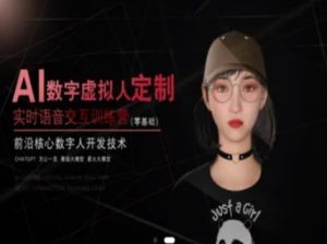 AI数字虚拟人定制，实时语音交互训练营（零基础），前沿核心数字人开发技术-升阶有道