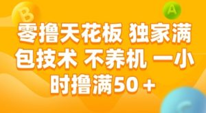 零撸天花板,独家满包技术 不养机 一小时撸满50+【揭秘】-升阶有道