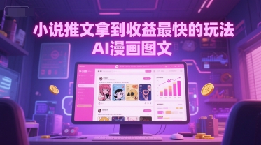 小说推文拿到收益最快的玩法，AI漫画图文-升阶有道