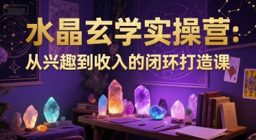 水晶玄学实操营：从兴趣到收入的闭环打造课-升阶有道