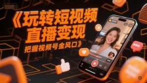 玩转短视频直播变现，把握视频号金风口-升阶有道