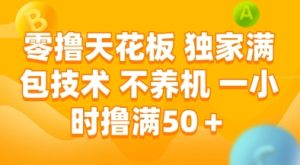 零撸天花板,独家满包技术,不用养机,一小时撸满50+,收益稳定【揭秘】-升阶有道