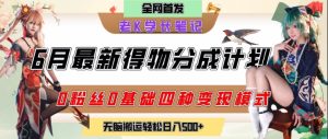 6月份最新得物创作者分成计划2.0玩法,0粉丝0基础四种模式变现,从隐蔽渠道无脑搬运,日入2张-升阶有道