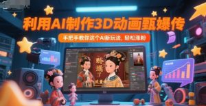 利用AI制作3D动画甄嬛传，流量爆了，手把手教你这个AI新玩法，轻松涨粉-升阶有道