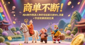 商单不断！纯AI制作西游人物羊毛毡版文旅MV，流量+节目效果统统拉满-升阶有道
