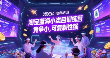 淘宝蓝海小类目训练营， 竞争小，可复制性强-升阶有道