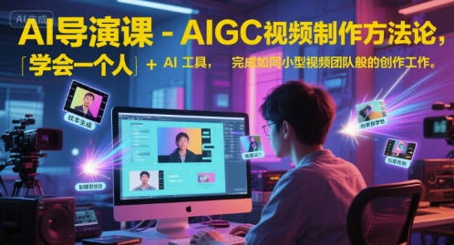 AI导演课-AIGC视频制作方法论，学会一个人+AI工具，完成如同小型视频团队般的创作工作，实现导演梦-升阶有道