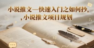 小说推文—快速入门之如何抄 ，小说推文项目规划-升阶有道